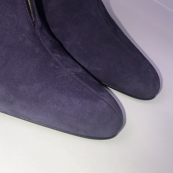Bruno Magli | Sexy Deep Purple Suede Booties - Picture 7 of 8